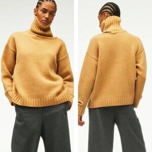 ZARA Women's Turtleneck Wool Sweater Size XS/S In Taupe Brown